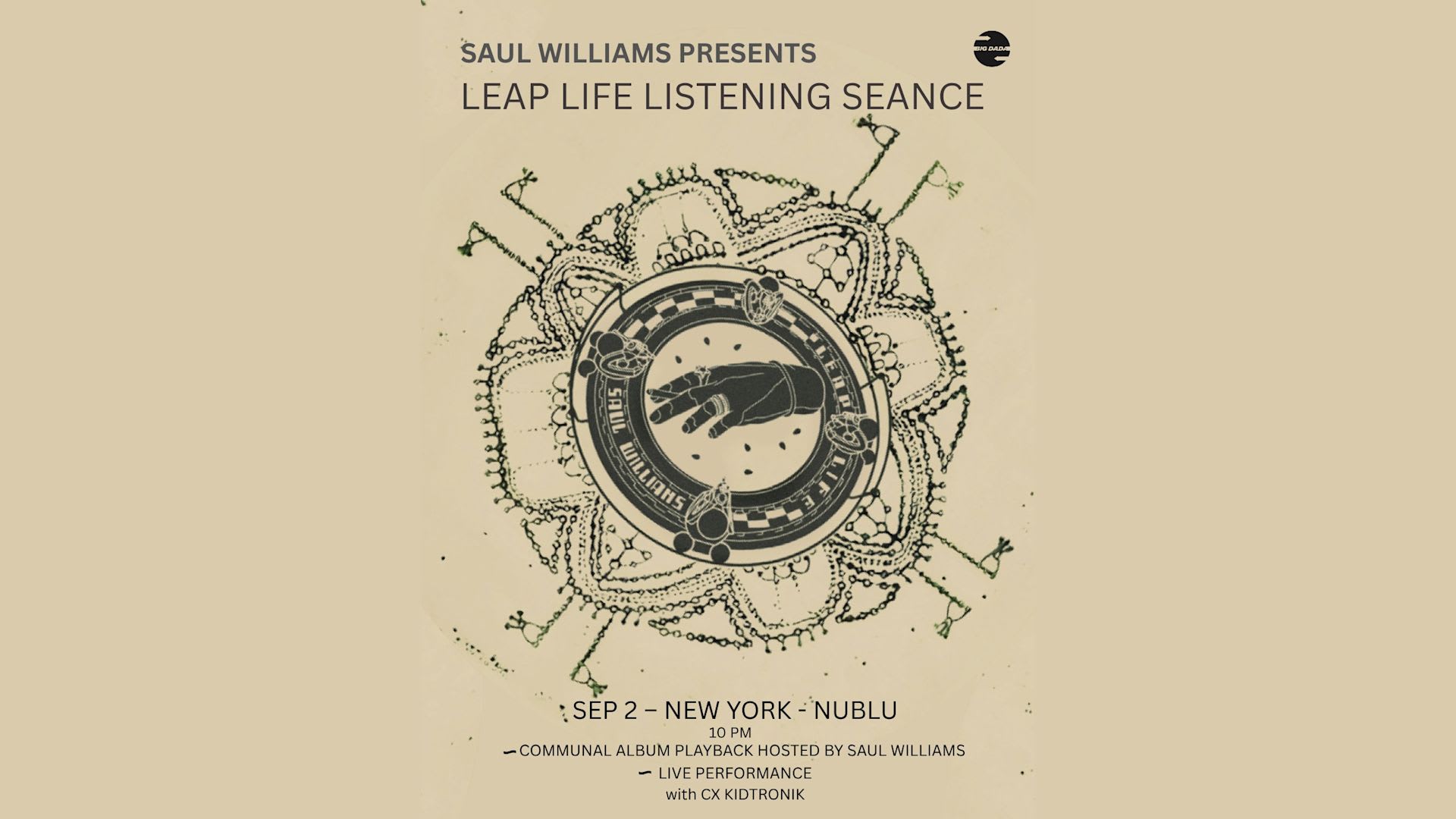Saul Williams Presents Leap Life Listening Seance Cover