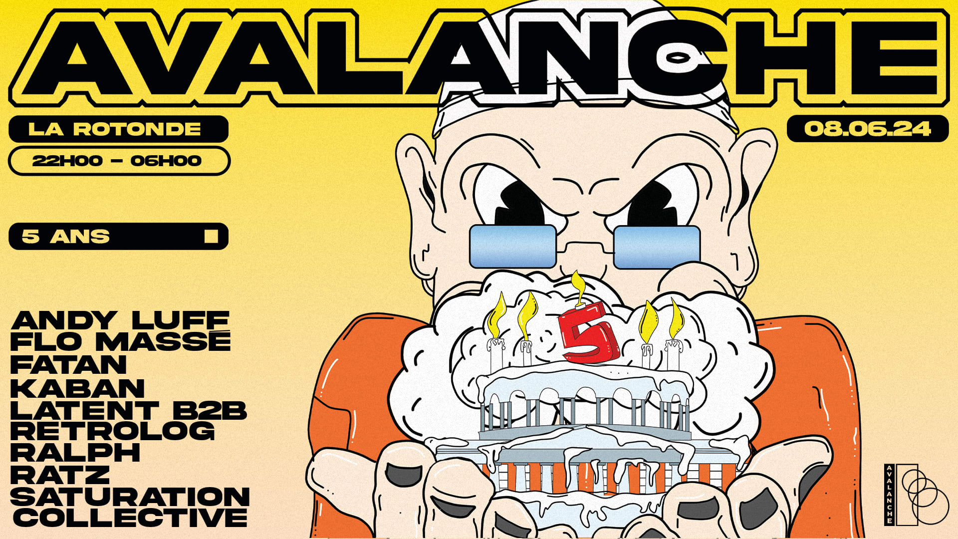 Avalanche : 5 Years !  - 3 Scenes W/ Andy Luff, Flo Masse... Cover