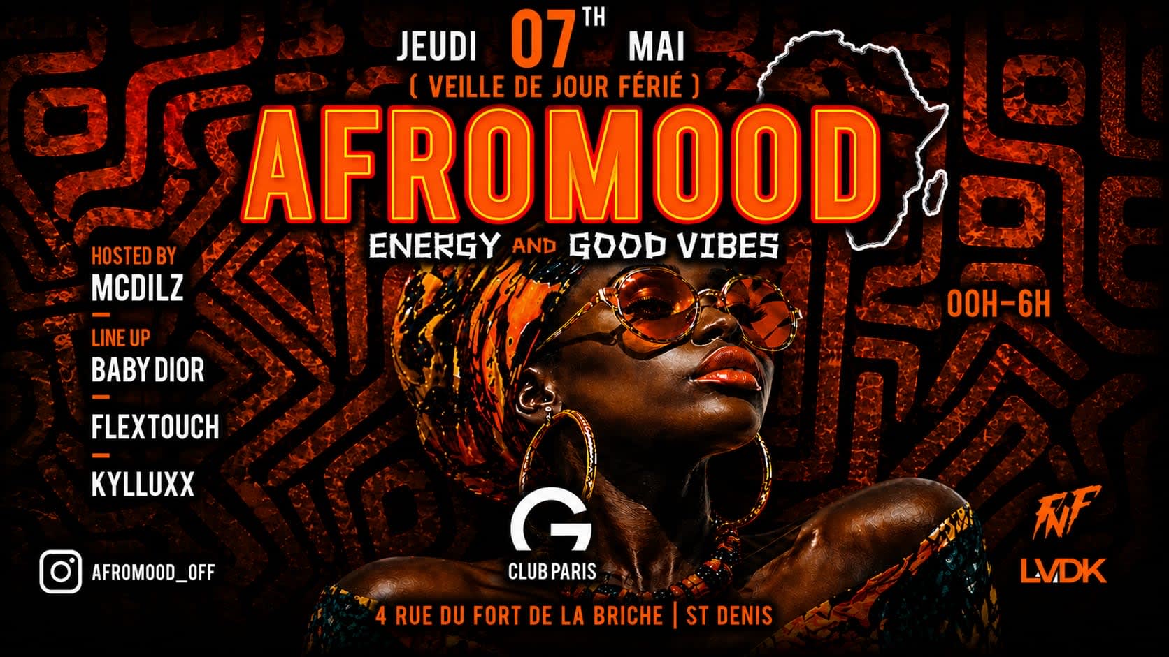 Afro Mood ( Veille De Jour Férié )  @ Gclub Cover