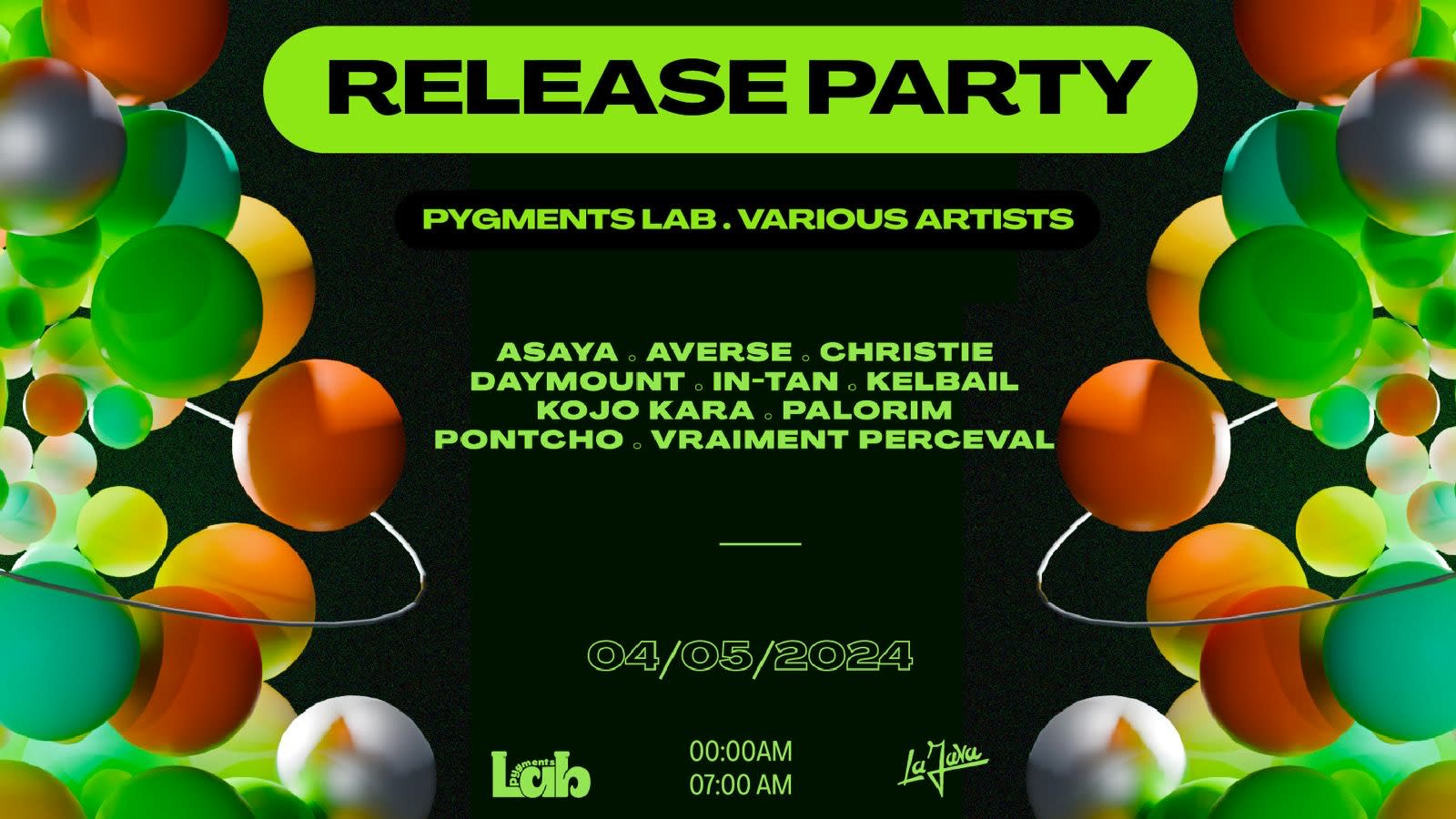 Release Party - Pygments Lab Various Artists Cover