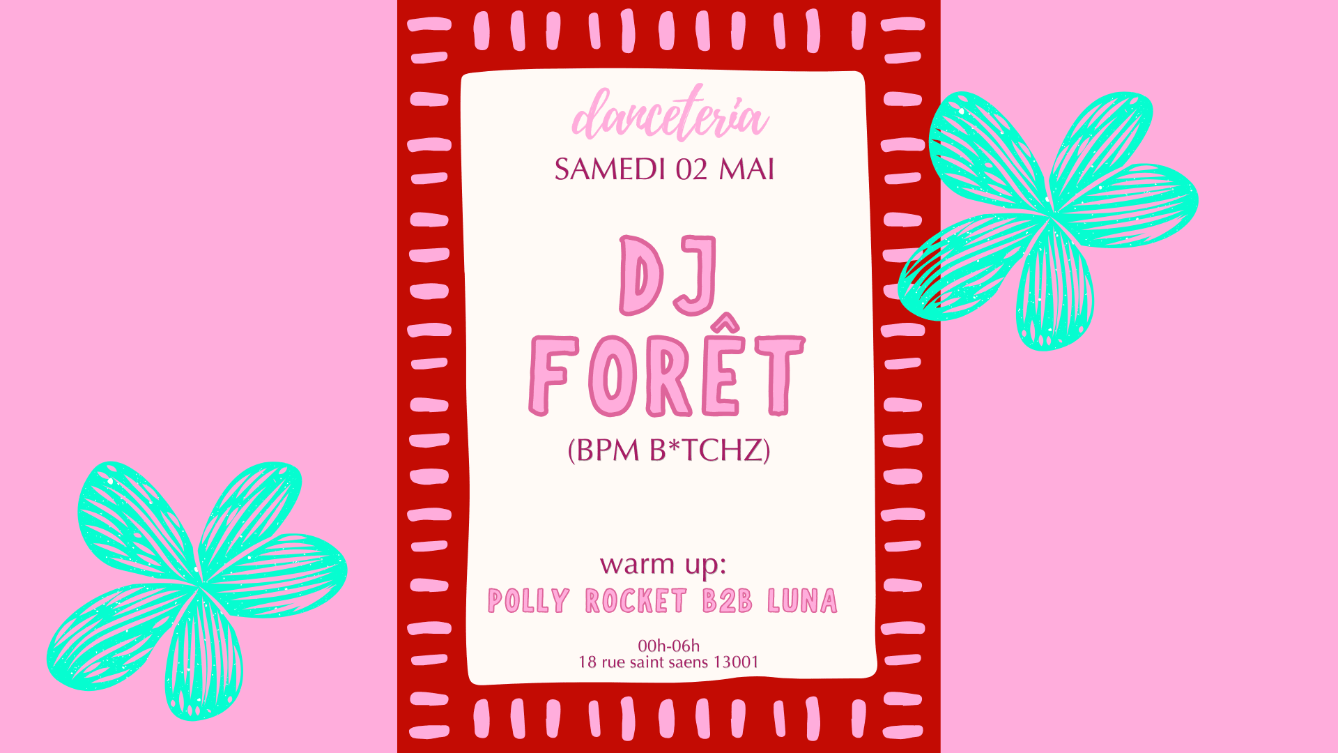 Dj Forêt + Polly Rocket B2b Luna @ Danceteria Cover