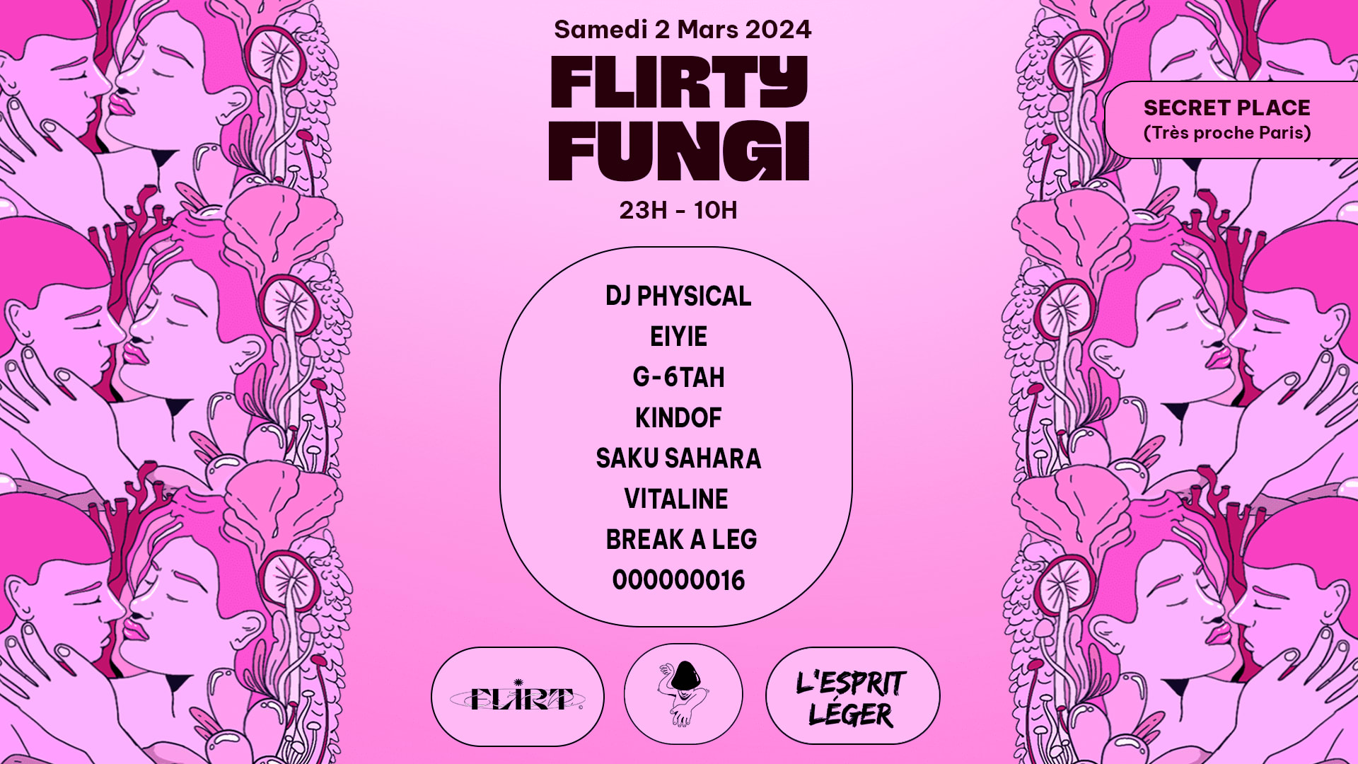 Flirty Fungi : Dj Physical, Saku Sahara, Flirt, Mycelium,Lel Cover