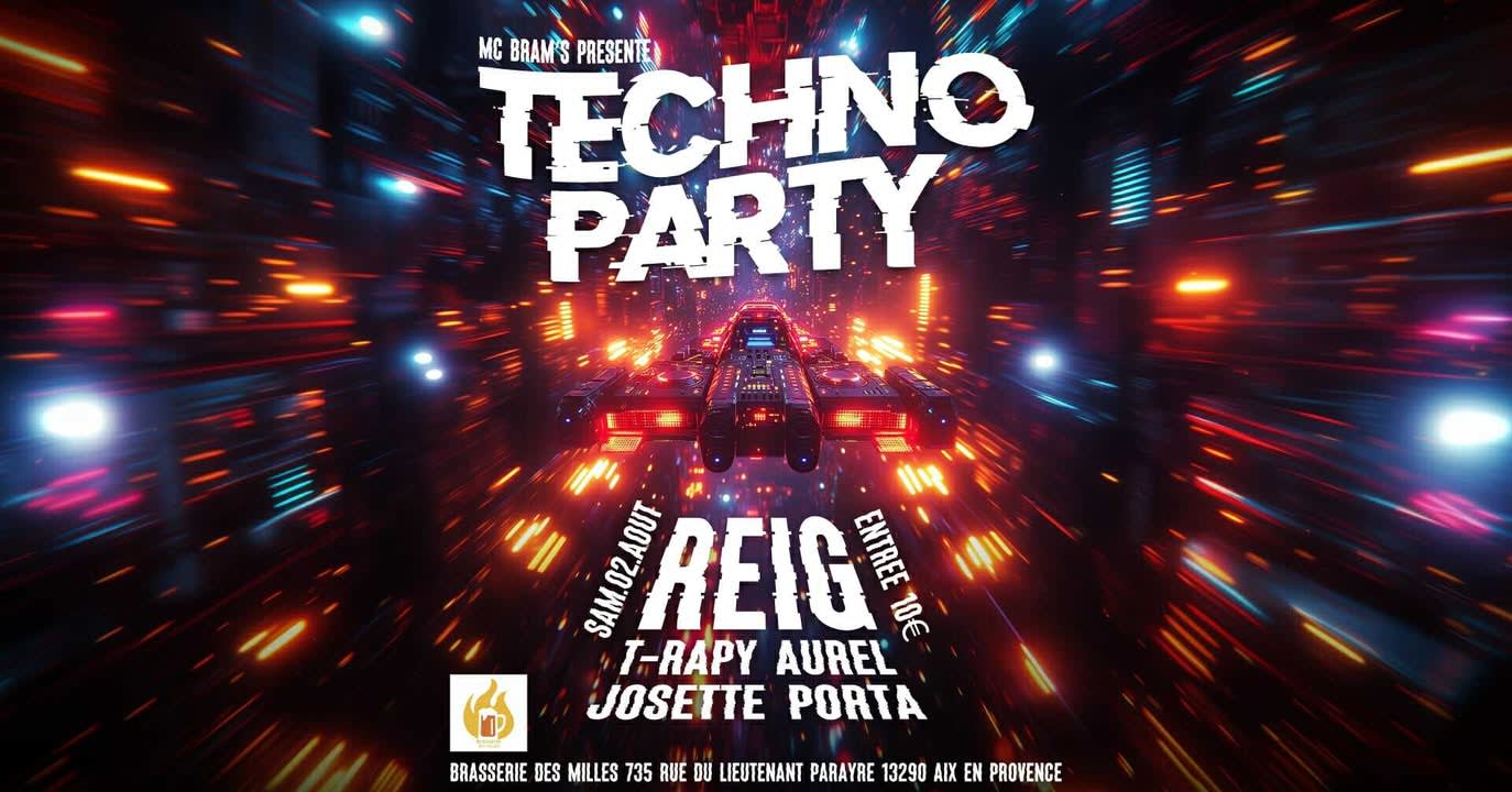 Techno Party Brasserie Des Milles Cover