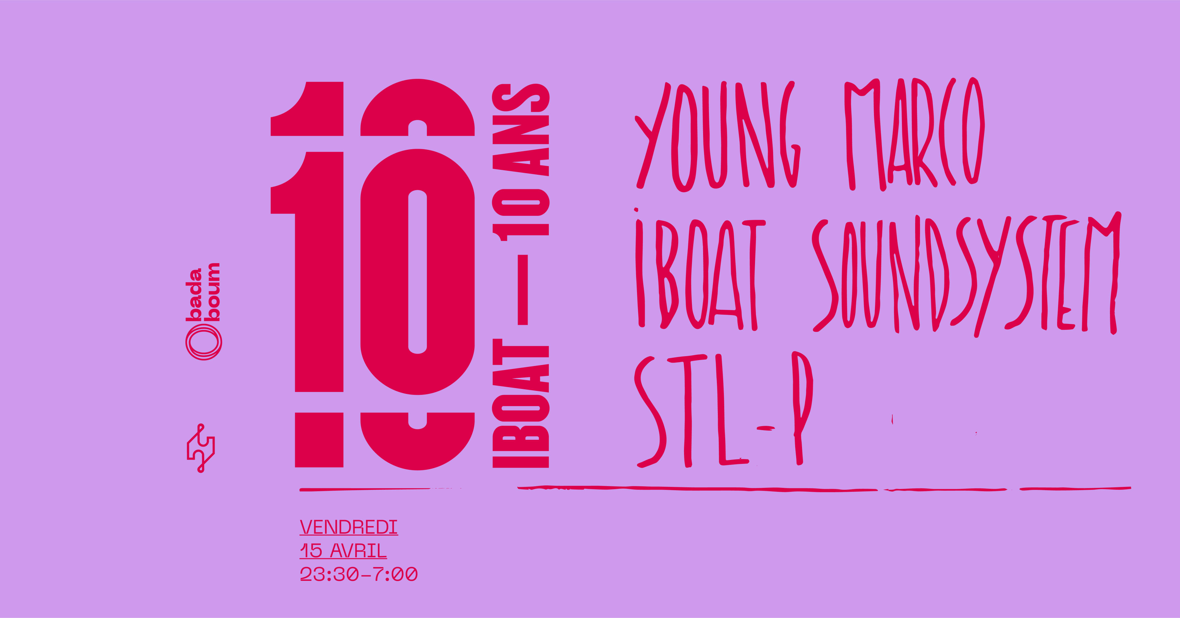 Club 10ans Iboat — Young Marco (+) Iboat Soundsystem (+) Stl-P Cover