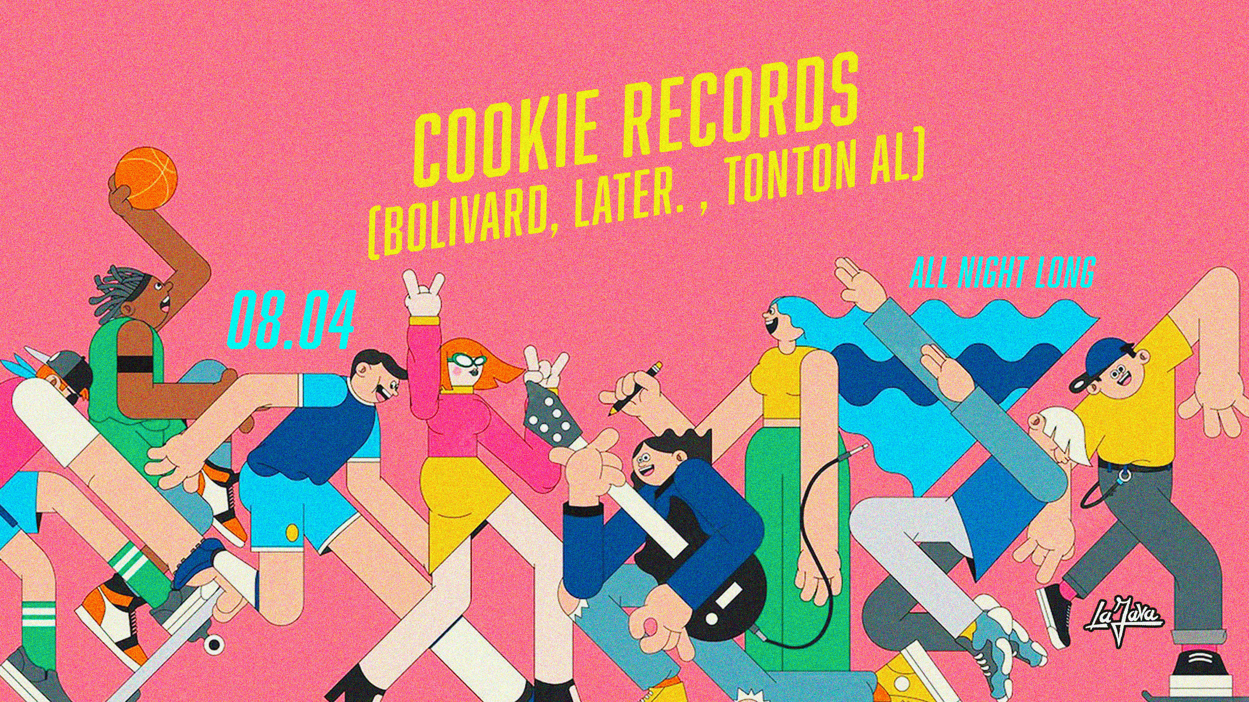 La Java : Cookie Records - All Night Long  Cover