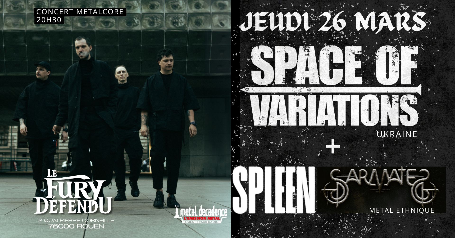 Space Of Variations + Spleen + Sarmates // Le Fury Défendu Cover