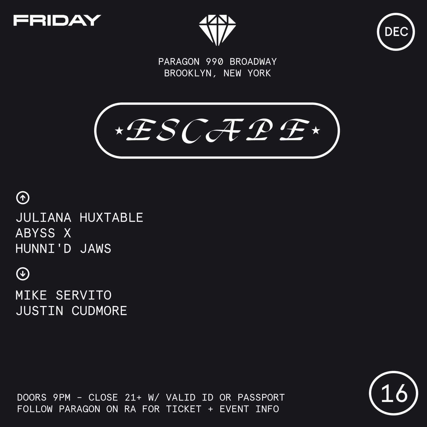 Escape: Juliana Huxtable + Mike Servito + Justin Cudmore Cover