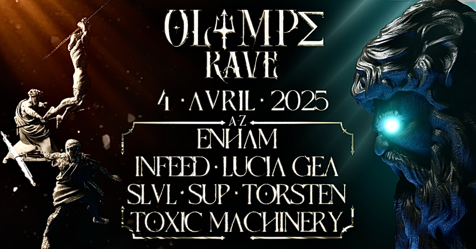 Olympe Rave - Titanomachie W/ Toxic Machinery, Infeed & More Cover