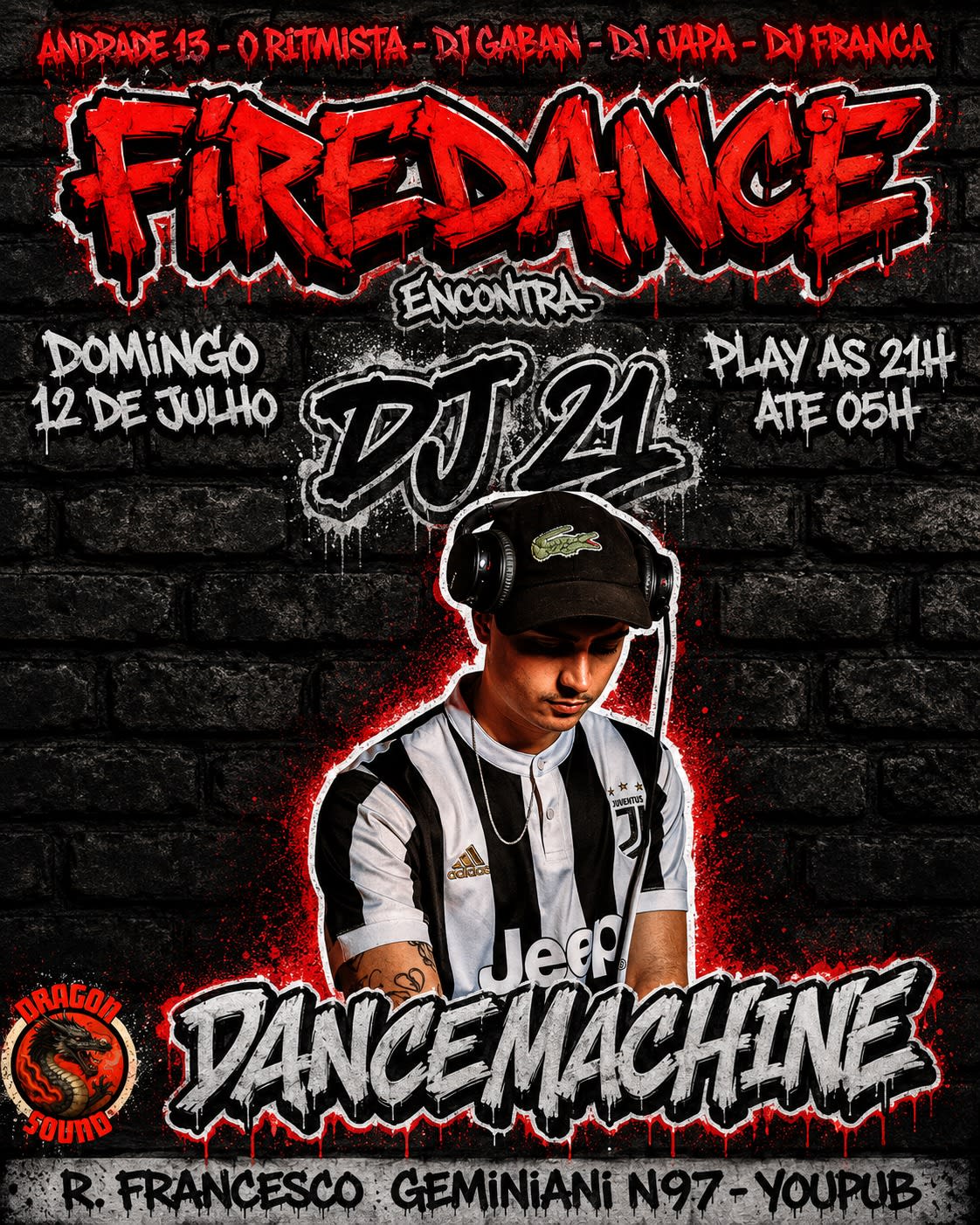 Baile Fire Dance + Dance Machine Com Dj 21 Cover