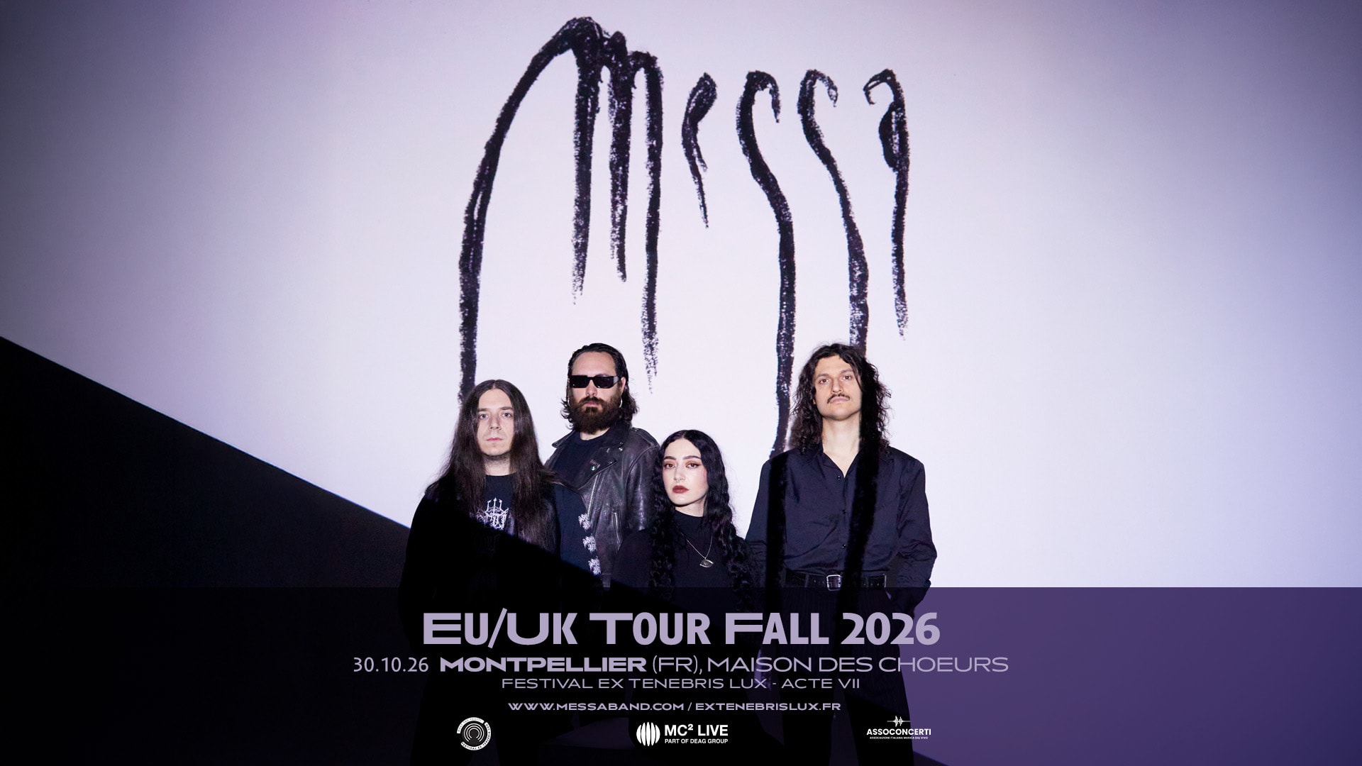 Ex Tenebris Lux 2026 : Messa + The Night Eternal + Nero Kane Cover