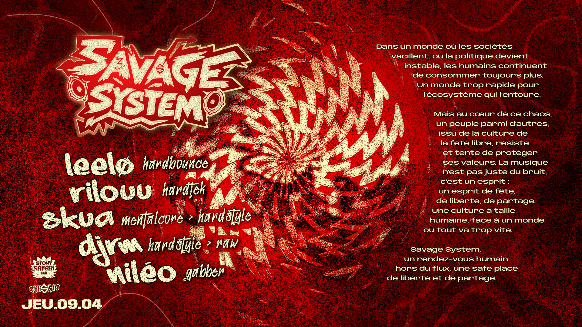 Savage System - Gratuit : Hardcore, Acidcore, Hardstyle... Cover