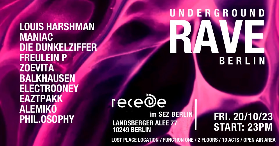 Underground Rave Berlin! 2 Floors / 10 Acts Cover