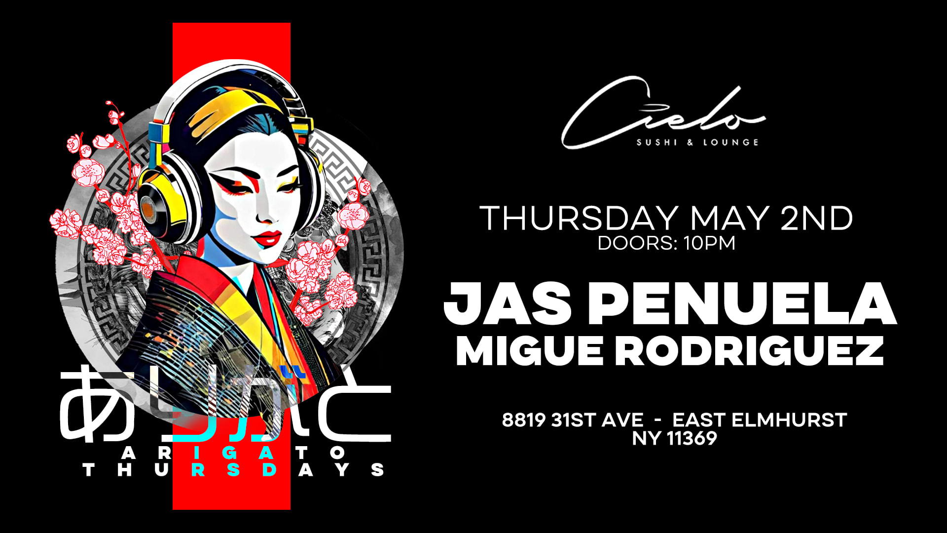 Arigato Thursdays W/ Jas Penuela & Migue Rodríguez 5.2.24 Cover