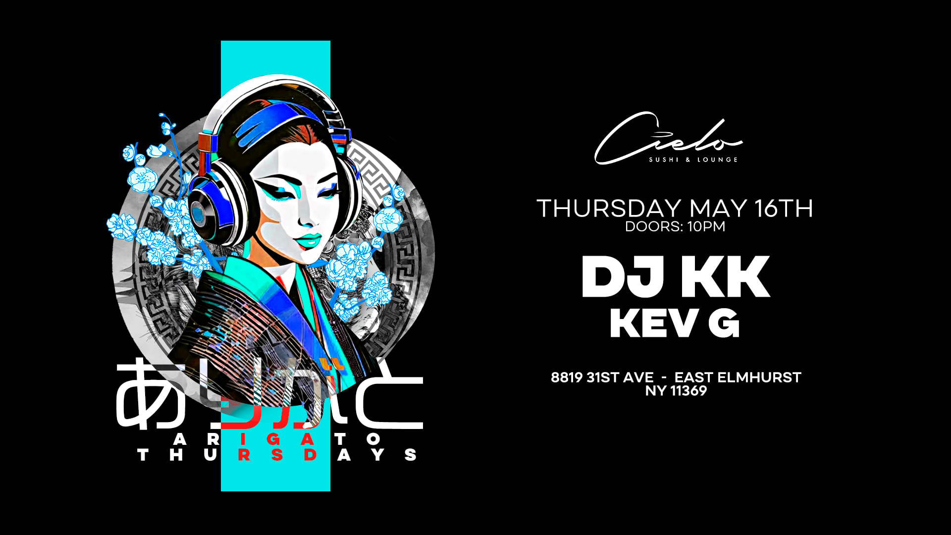 Arigato Thursdays W/ Dj Kk & Kev  5.16.24 Cover