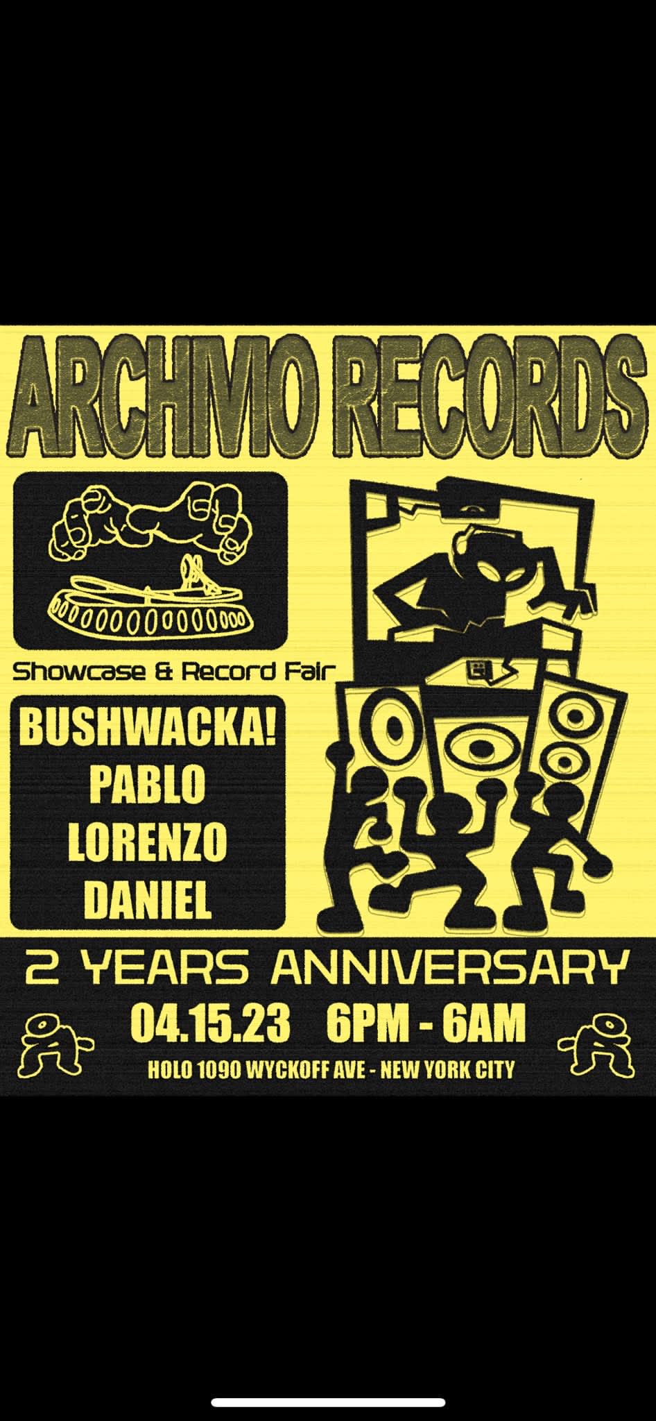 Archivio Records 2 Year Anniversary With Bushwacka! Cover