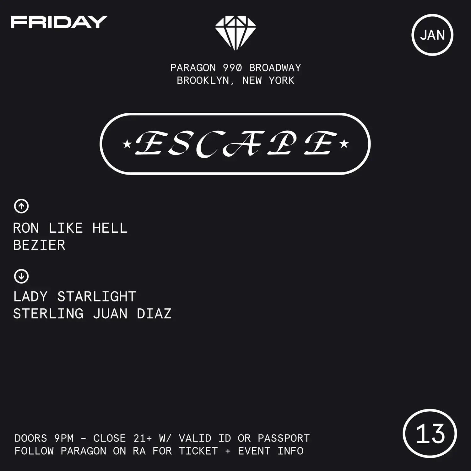 Escape: Ron Like Hell, Bezier, Lady Starlight (Live) Cover