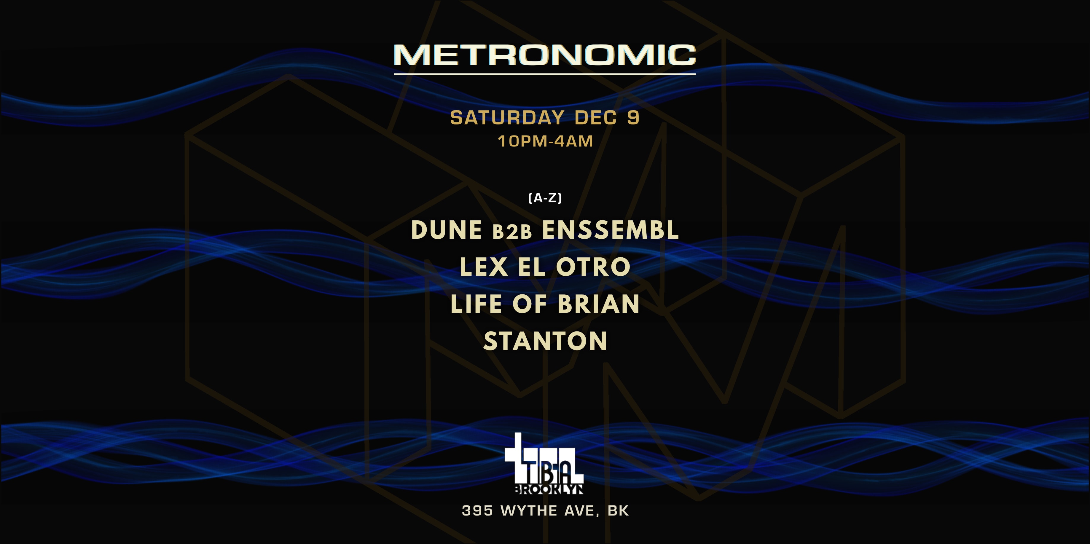 Metronomic: Dune-Enssembl–Lex El Otro–Life Of Brian-Stanton Cover