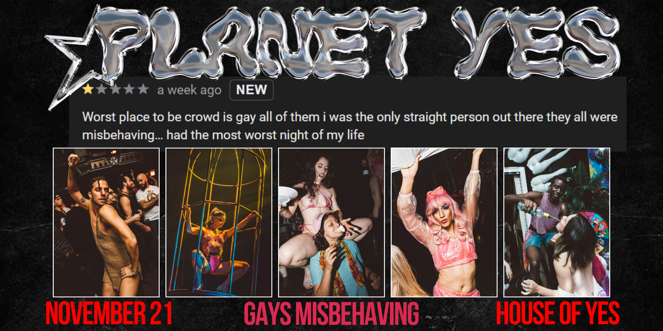 Planet Yes · Gays Misbehaving Cover