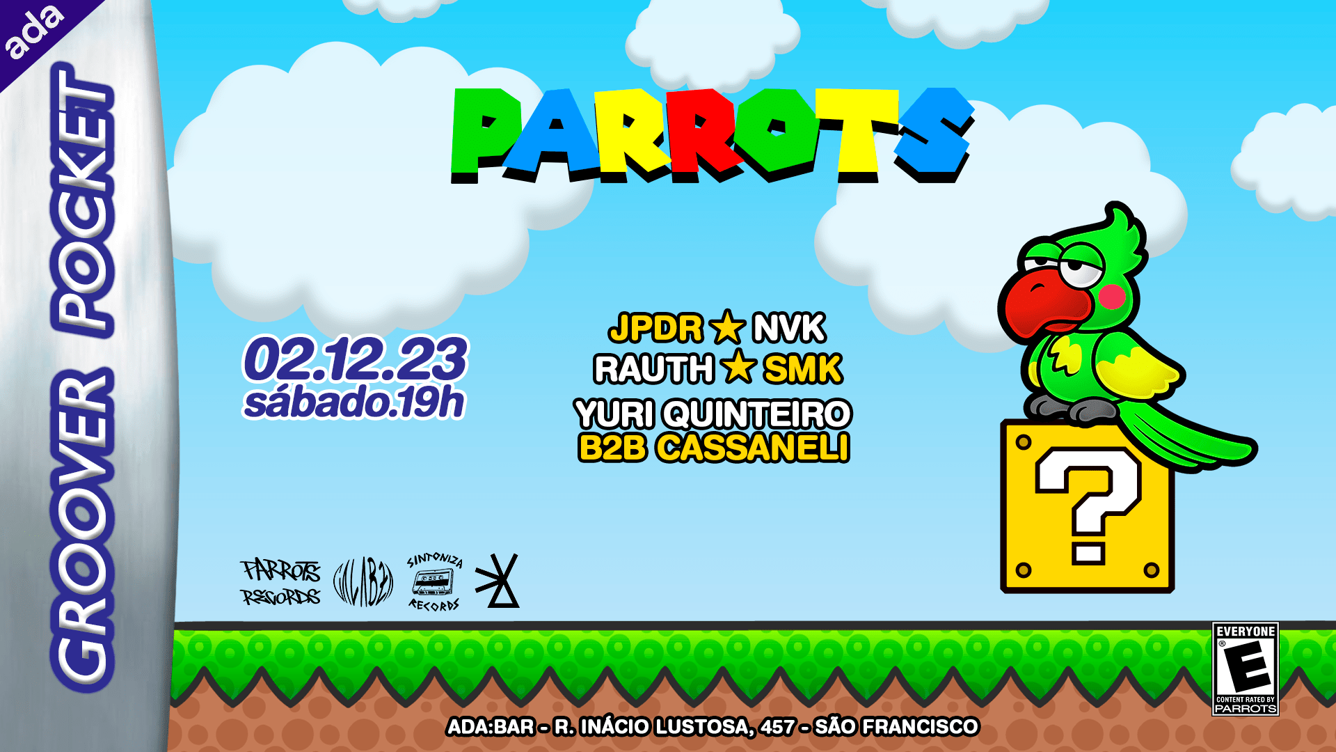 Groover Pocket Parrots At Ada Bar + After Cover