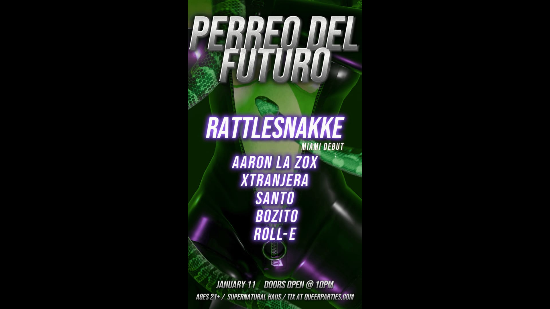 Perreo Del Futuro Presents Rattlesnakke Cover