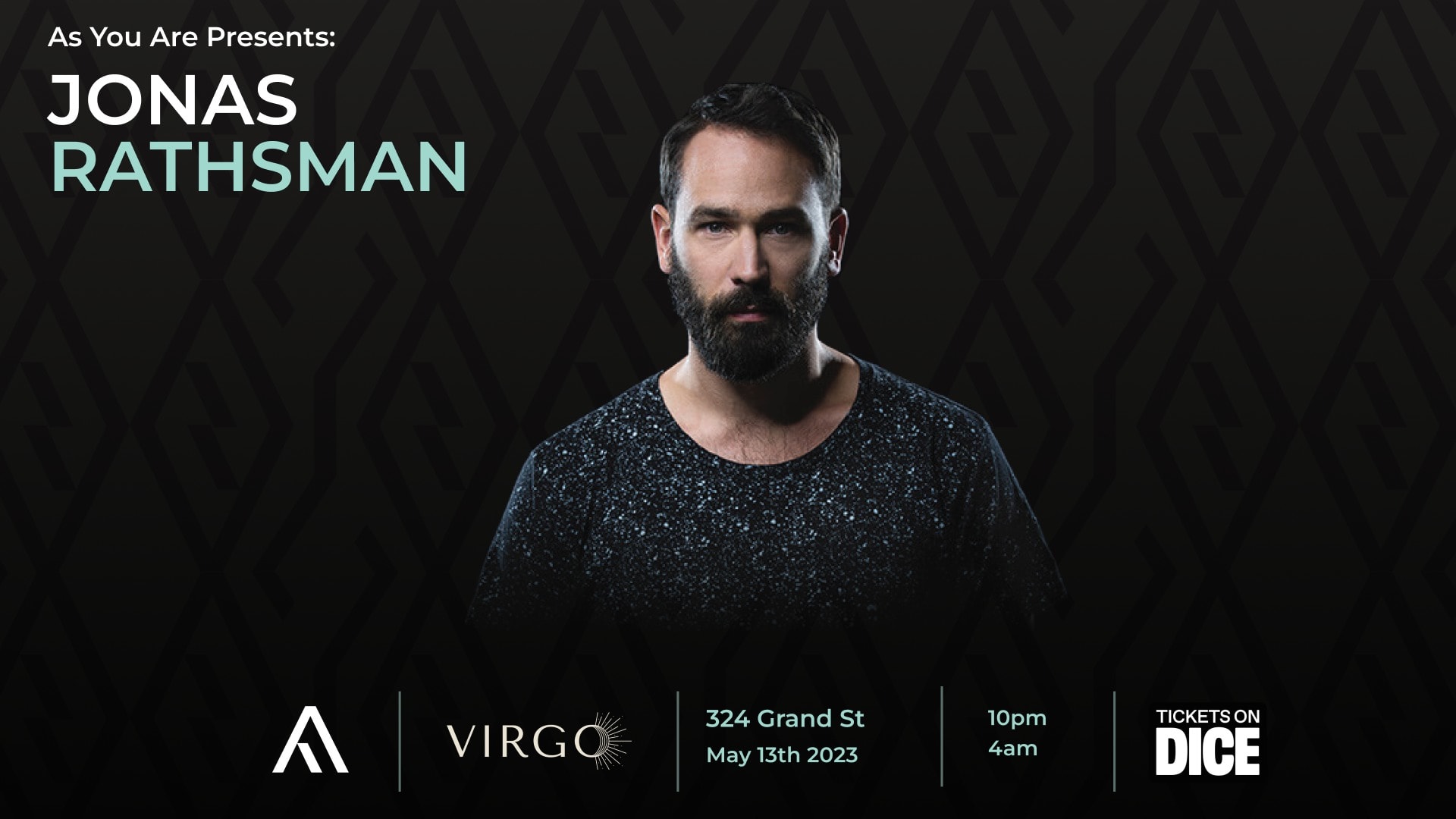 As You Are Presents Jonas Rathsman @ Virgo Nyc Cover