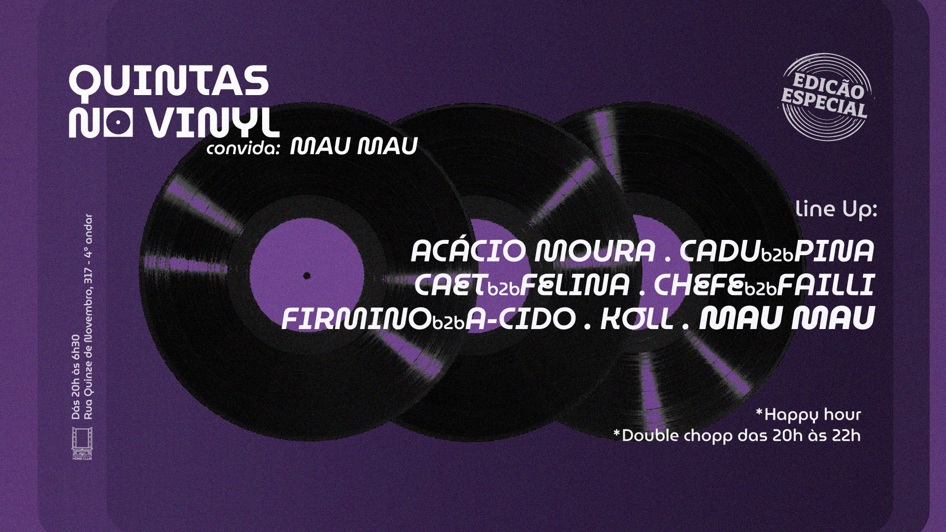 Quintas No Vinyl Convida Mau Mau Cover
