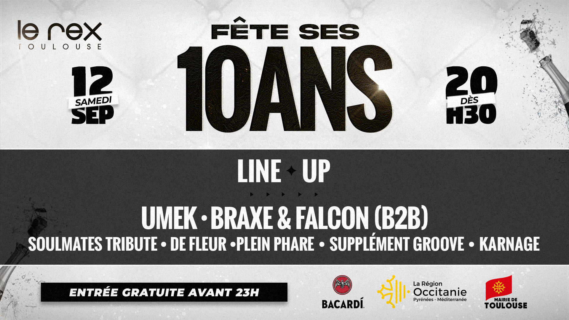 Le Rex Fête Ses 10 Ans ! (Entrée Gratuite De 20h30 À 23h00) Cover