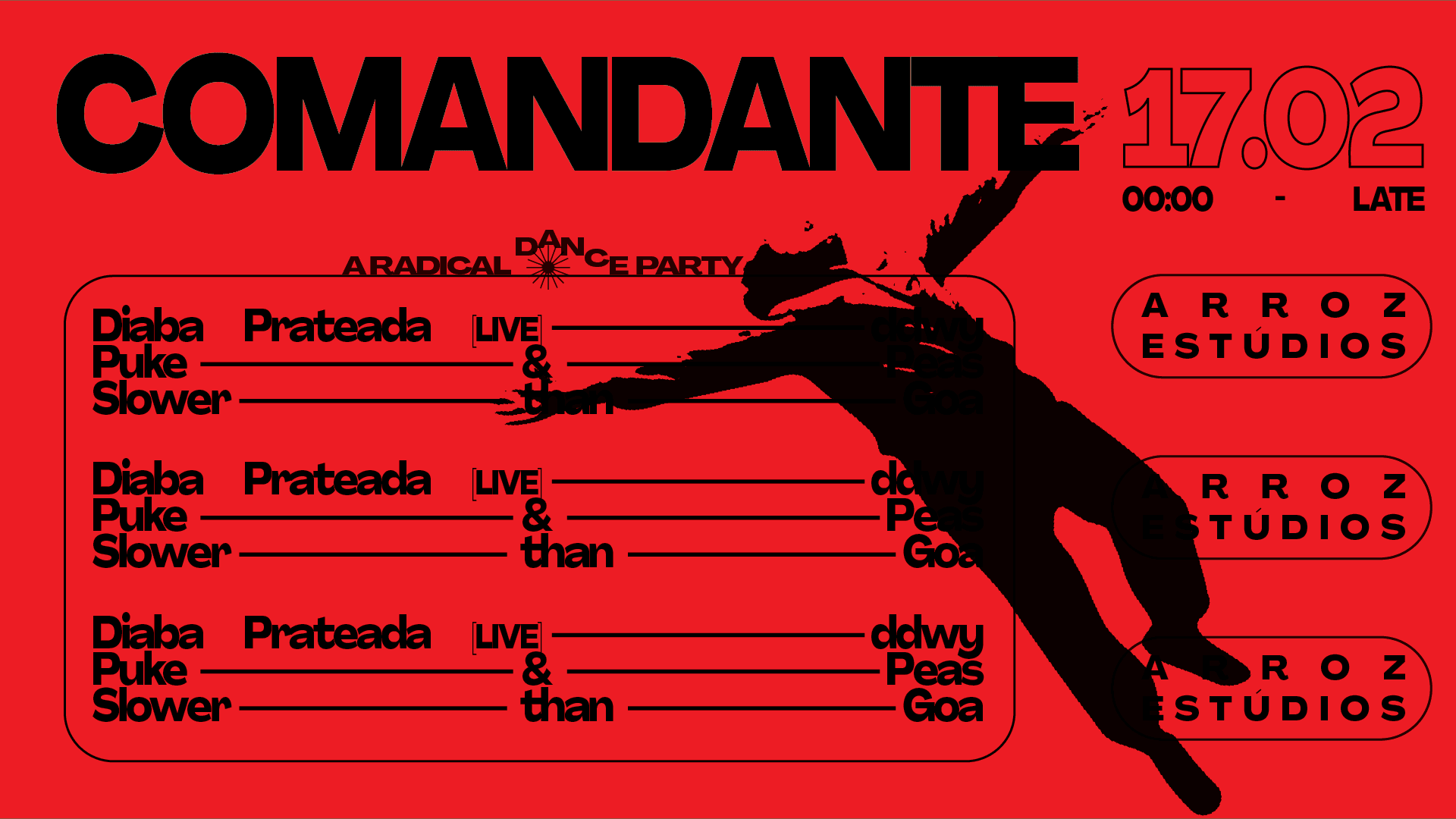 Comandante C/ Diaba Prateada [Live], Ddwy, Puke & Peas, Stg Cover