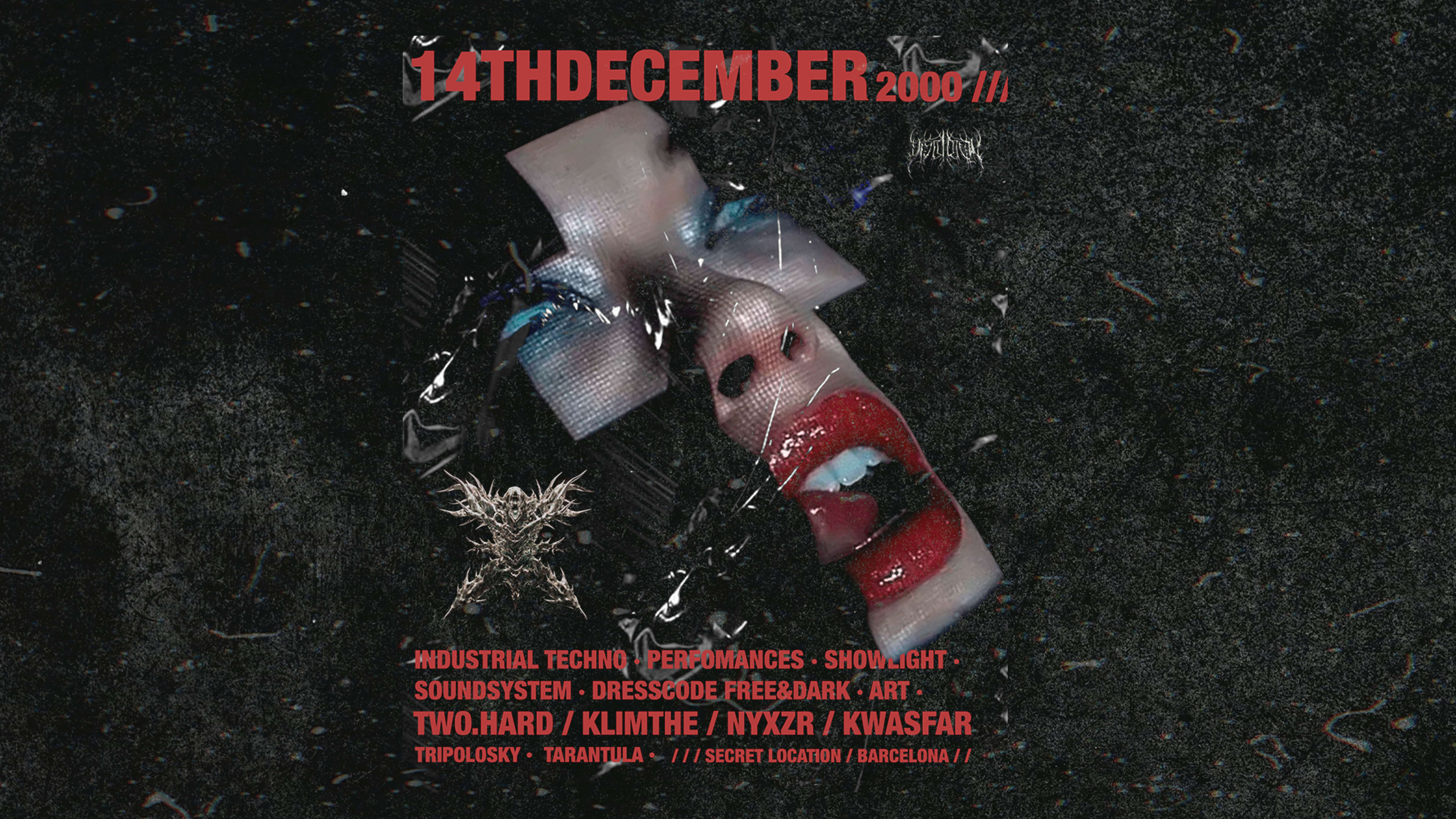 Event Posterged - 14th December // Industrial Techno Cover