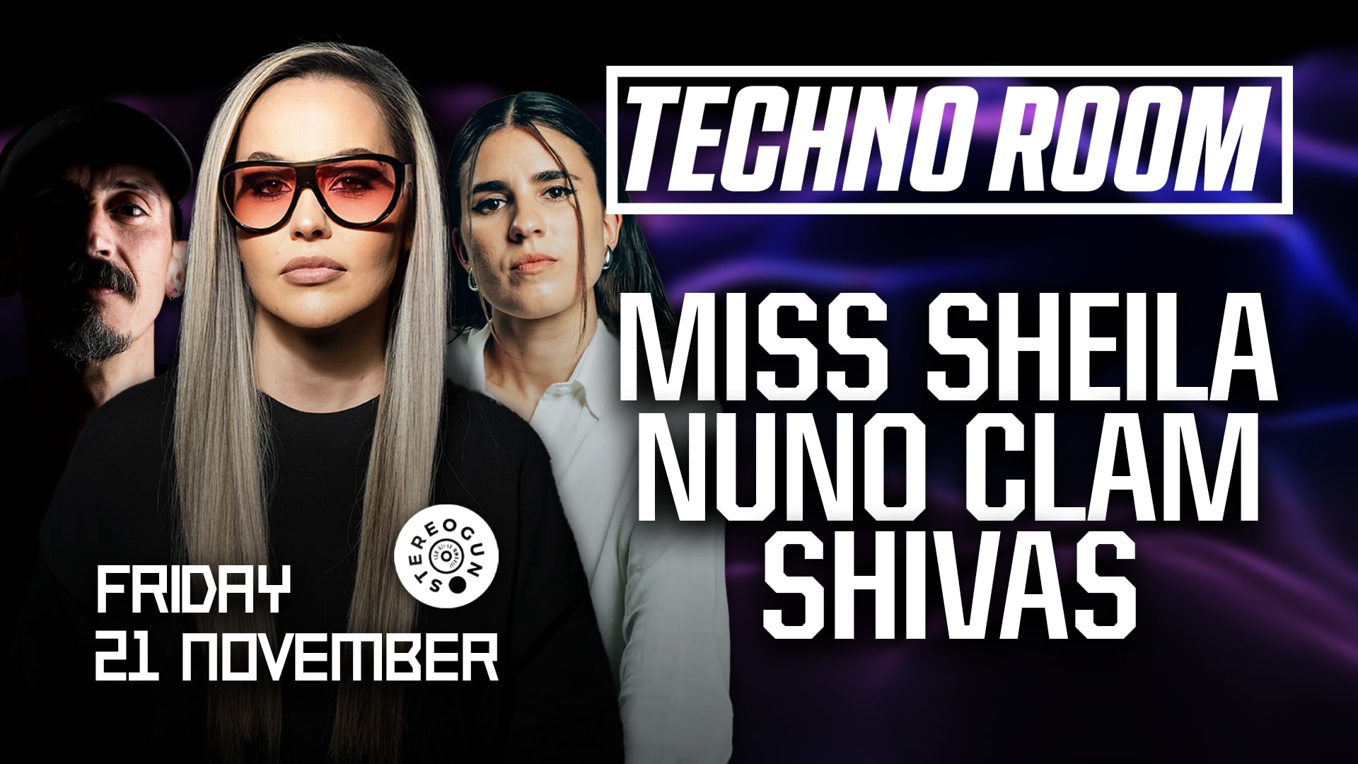 Techno Room: Miss Sheila / Nuno Clam / Shivas Cover