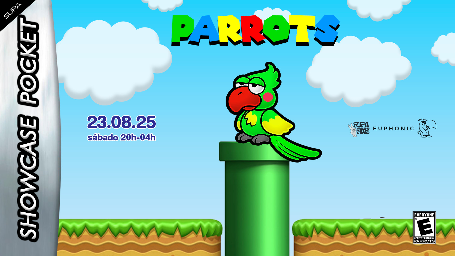 Parrots. Pocket Showcase At Supa Fine 23/08 Cover