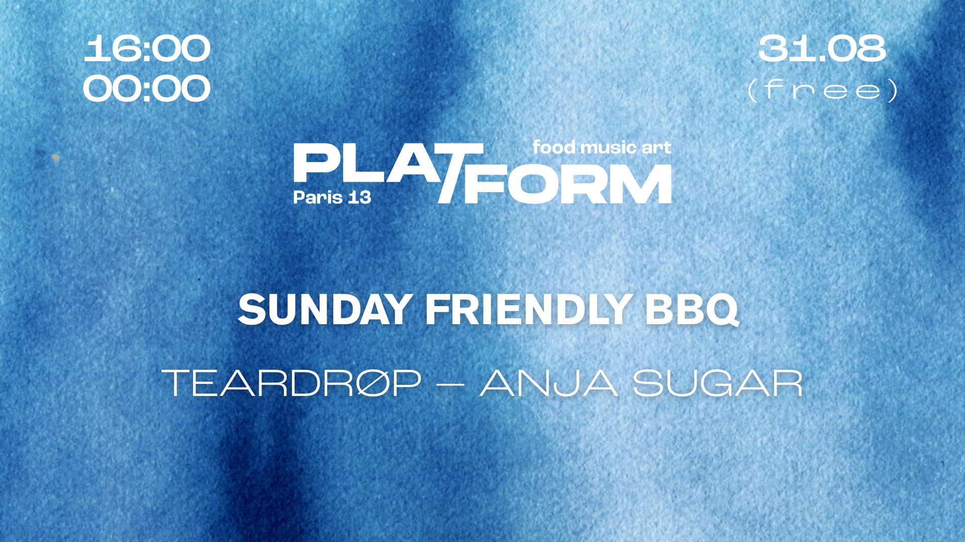 Sunday Friendly Bbq  • Teardrøp X Anja Sugar • Free Cover