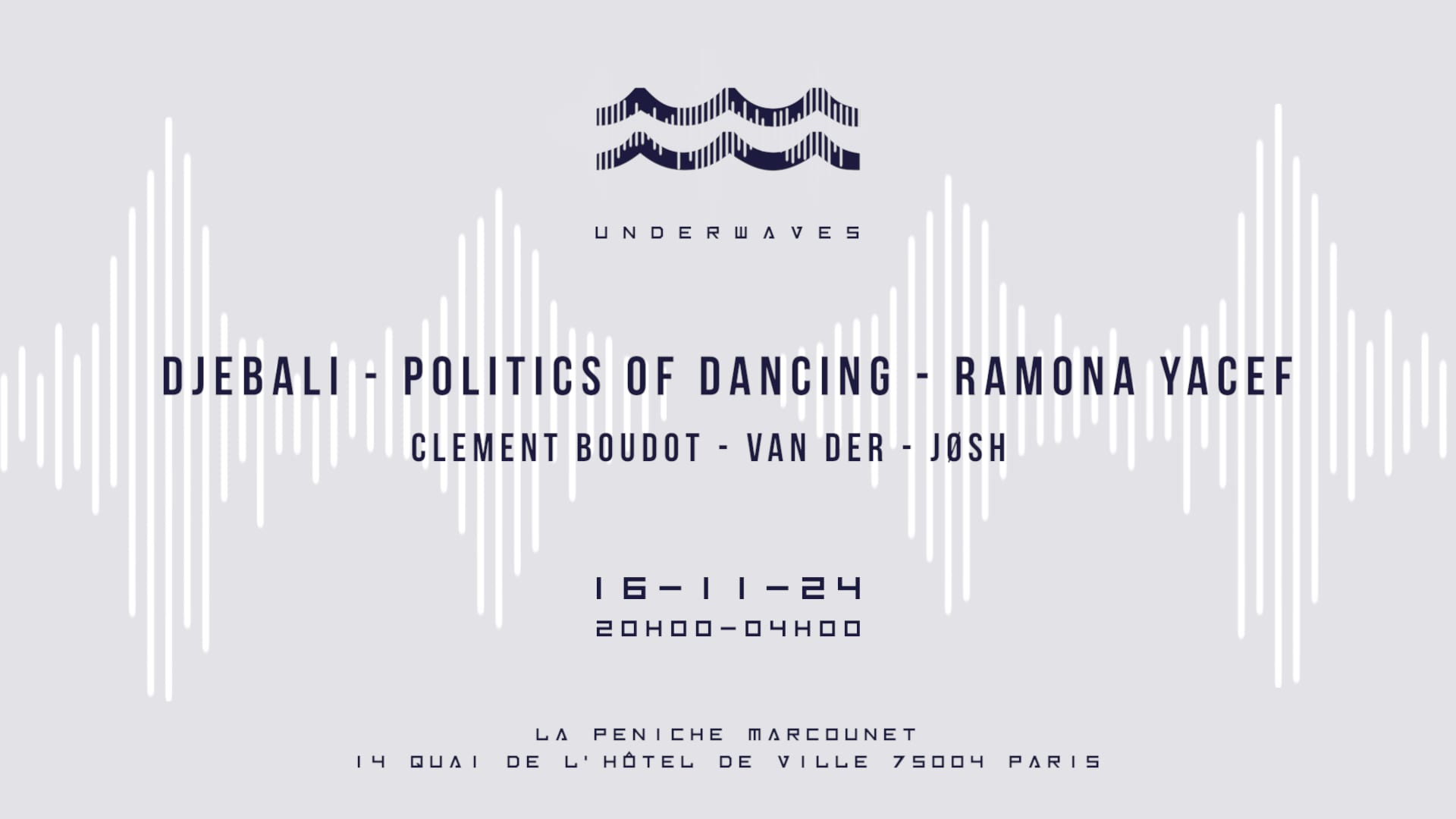 Underwaves Invite Djebali, Politics Of Dancing, Ramona Yacef Cover