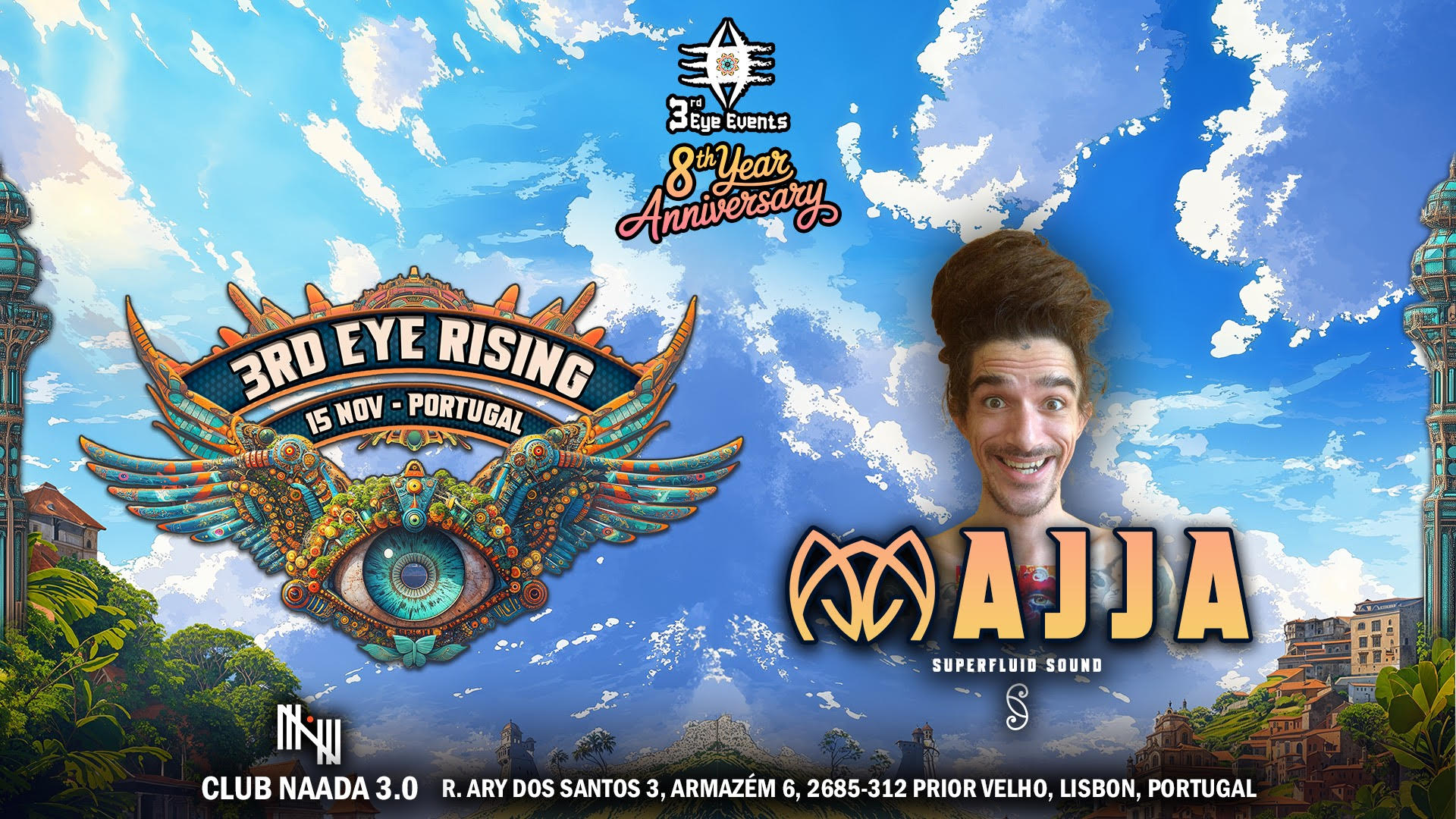 3rd Eye Events W/ Ajja First Time In Portugal Cover