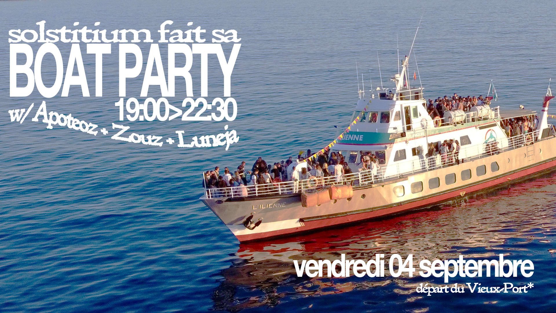 Solstitium Fait Sa Boat Party W/ Apoteoz, Zouz, Luneja Cover