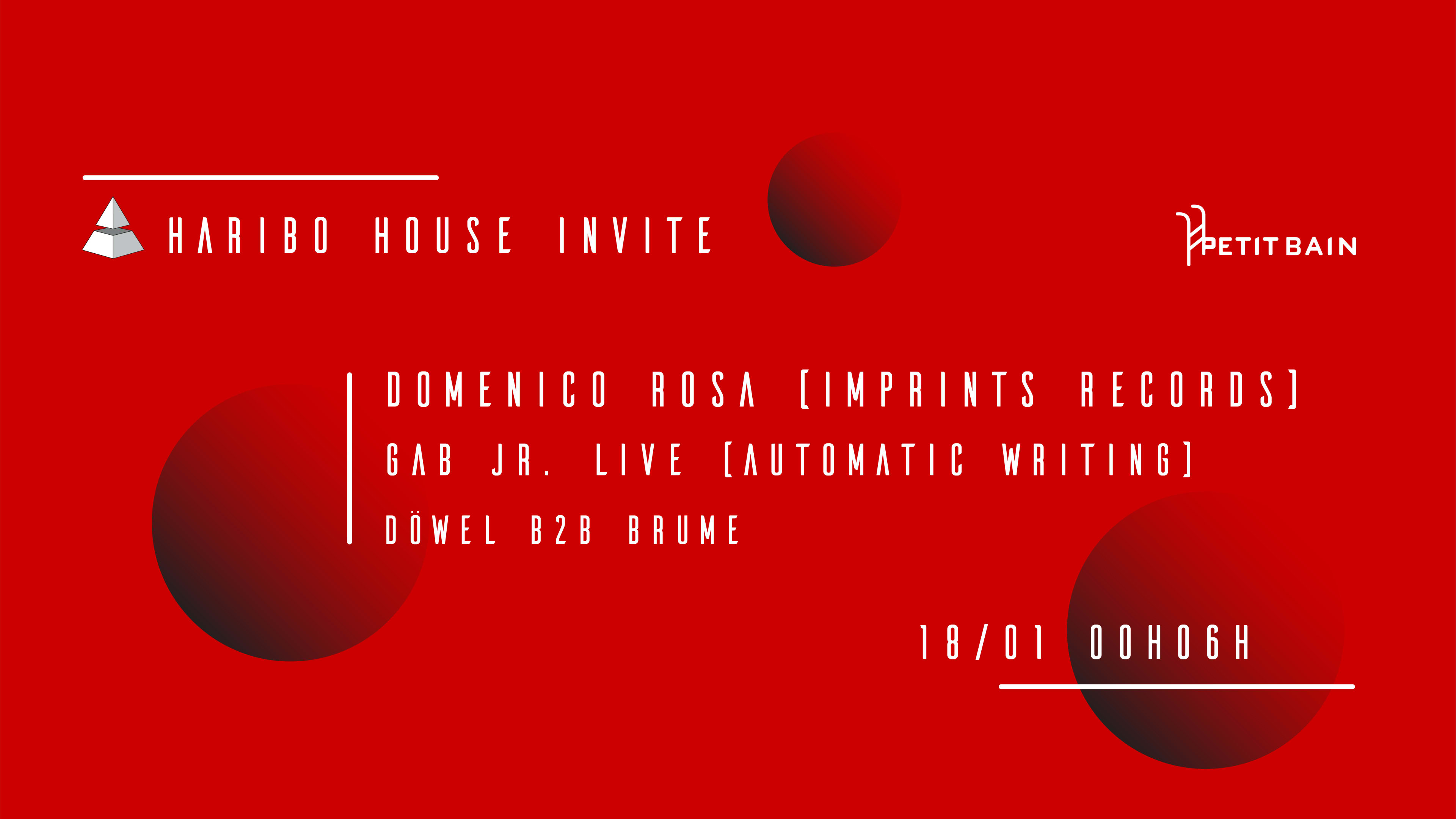 Haribo House Invite Domenico Rosa & Gab Jr. (Live) Cover
