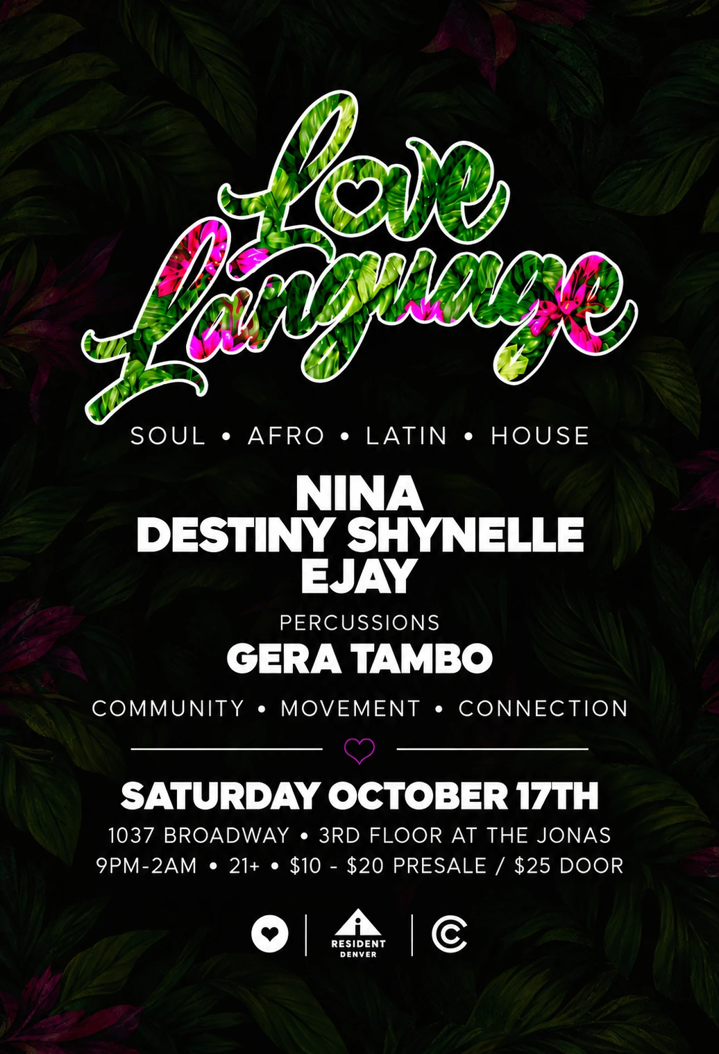 Love Language Debut @ Resident Cover