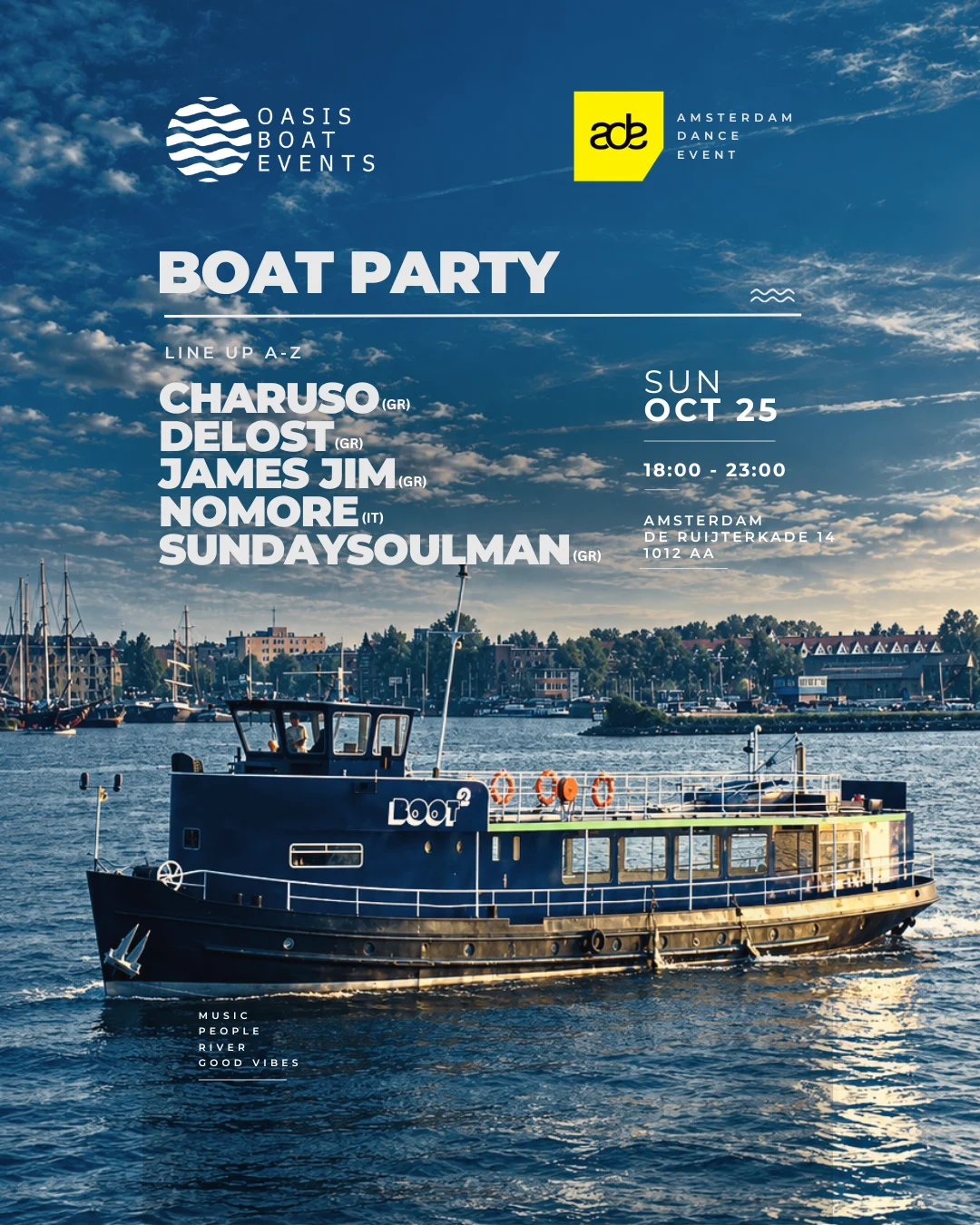 Oasis Boat Events - Amsterdam Ade Boat Party Cover
