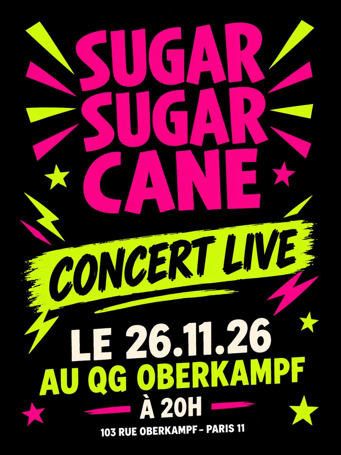 Sugarsugarcane Au Qg Oberkampf - Paris 11 Cover