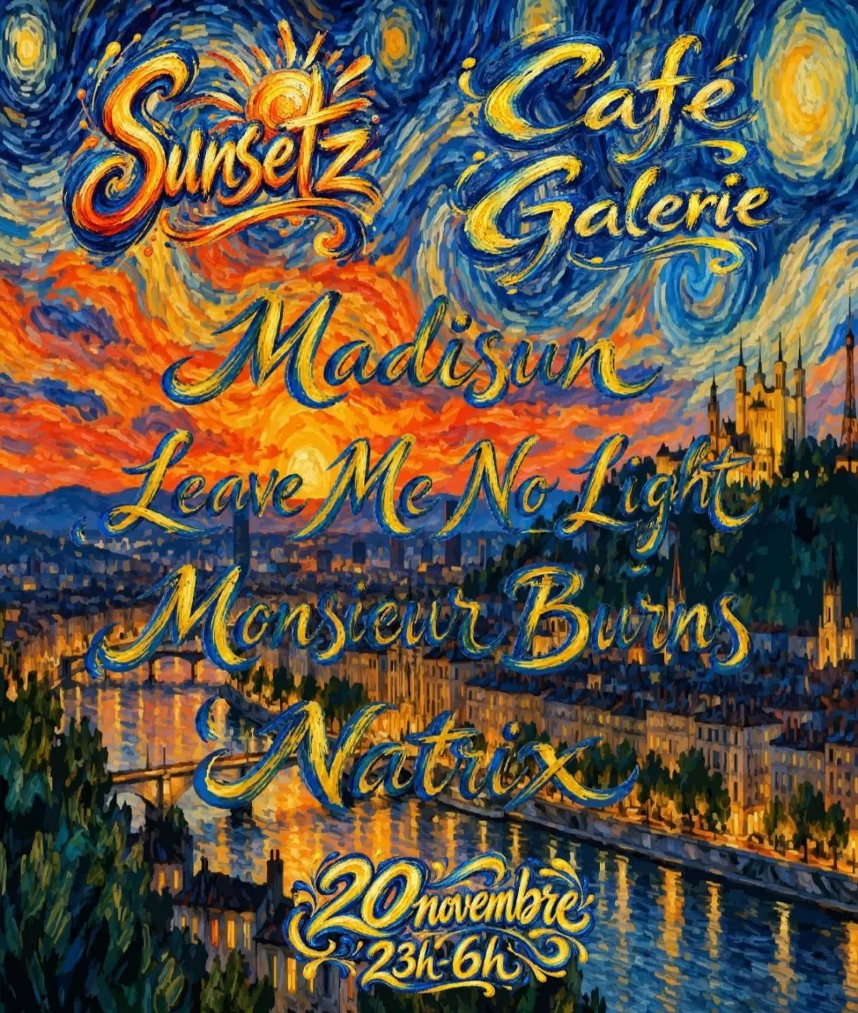 Van Gogh Techno Night 🎨 Cover