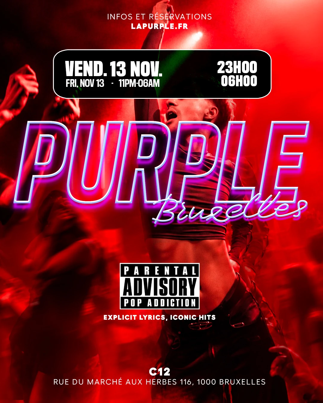 La Purple Bruxelles - Parental Advisory / Pop Addiction Cover