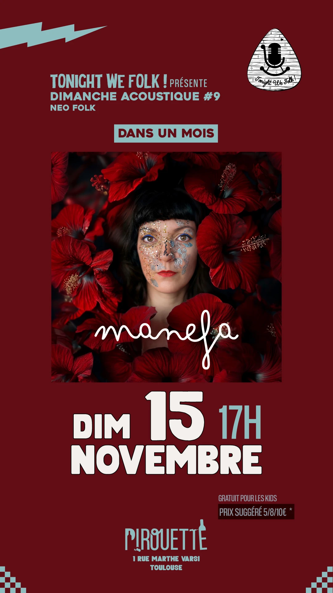 Concert Manefa • Dimanche Acoustique Dim 15 Novembre Cover