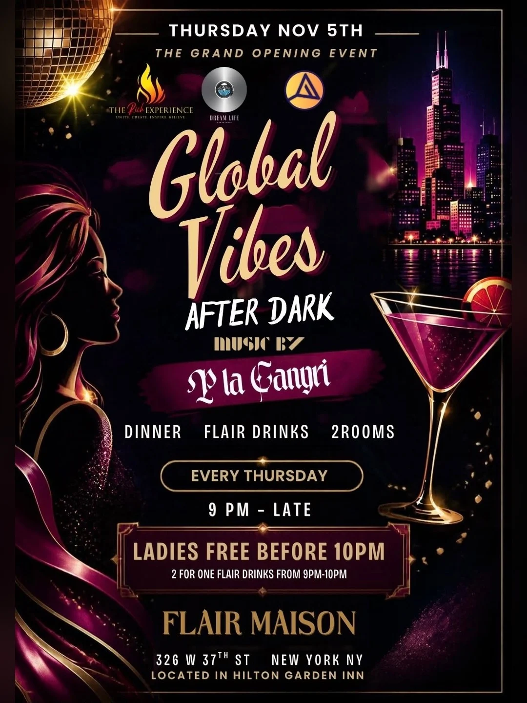 Global Vibes After Dark Thursdays | Grand Opening Cover