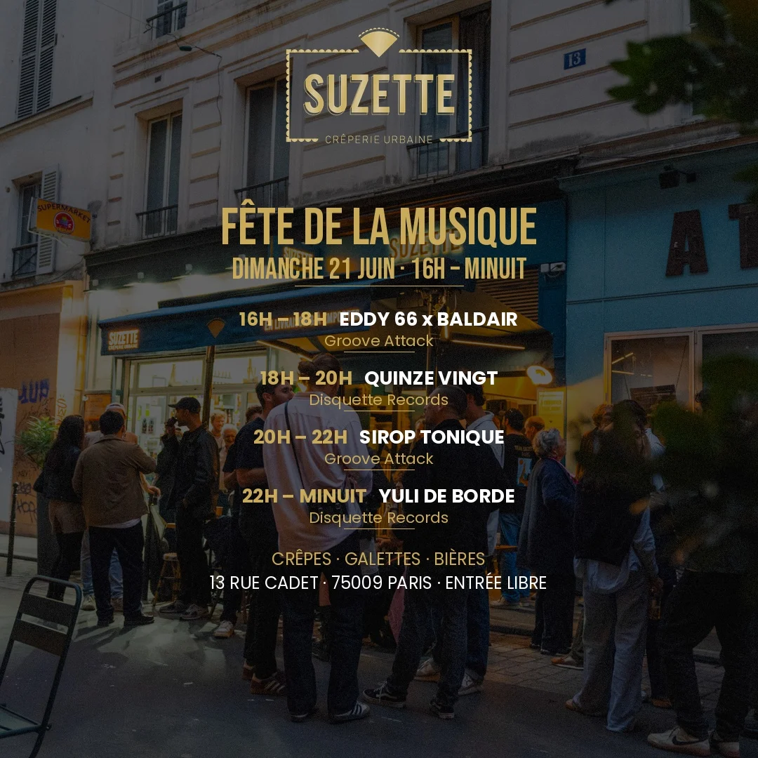 Fête De La Musique X Suzette Crêperie Urbaine Cover