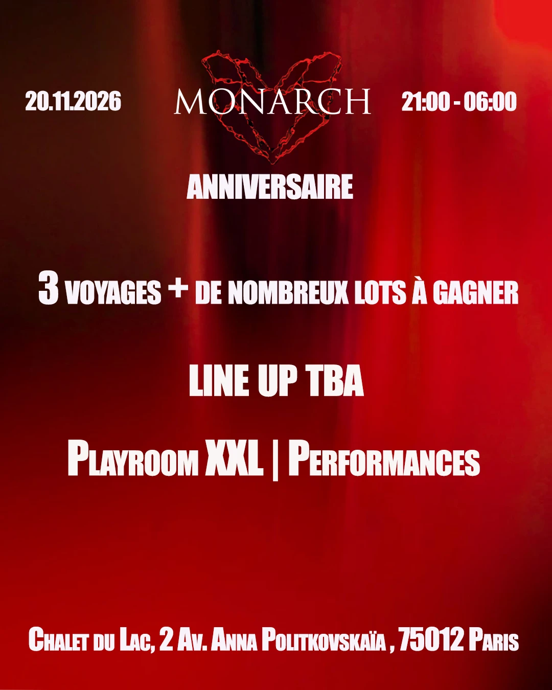 Monarch - Anniversaire - 20.11.2026 Cover