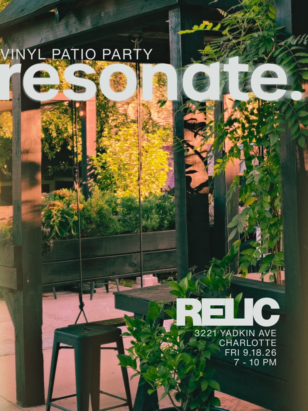 Resonate Vinyl Patio Party Cover