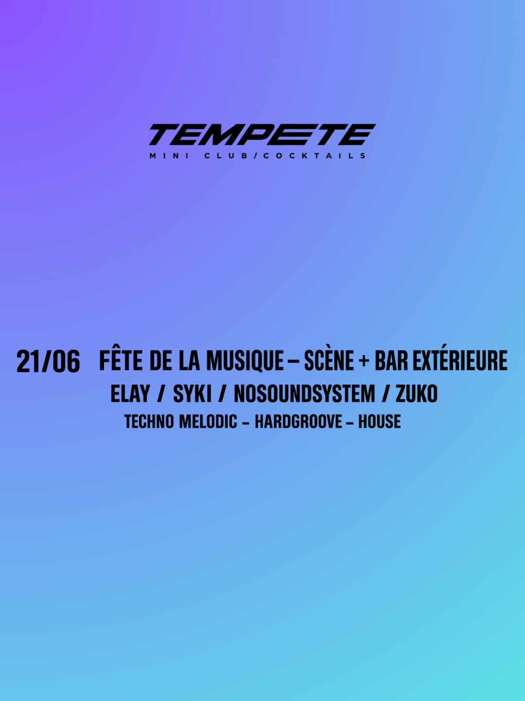 Fete De La Musique // 4 Djs All Night // Cover