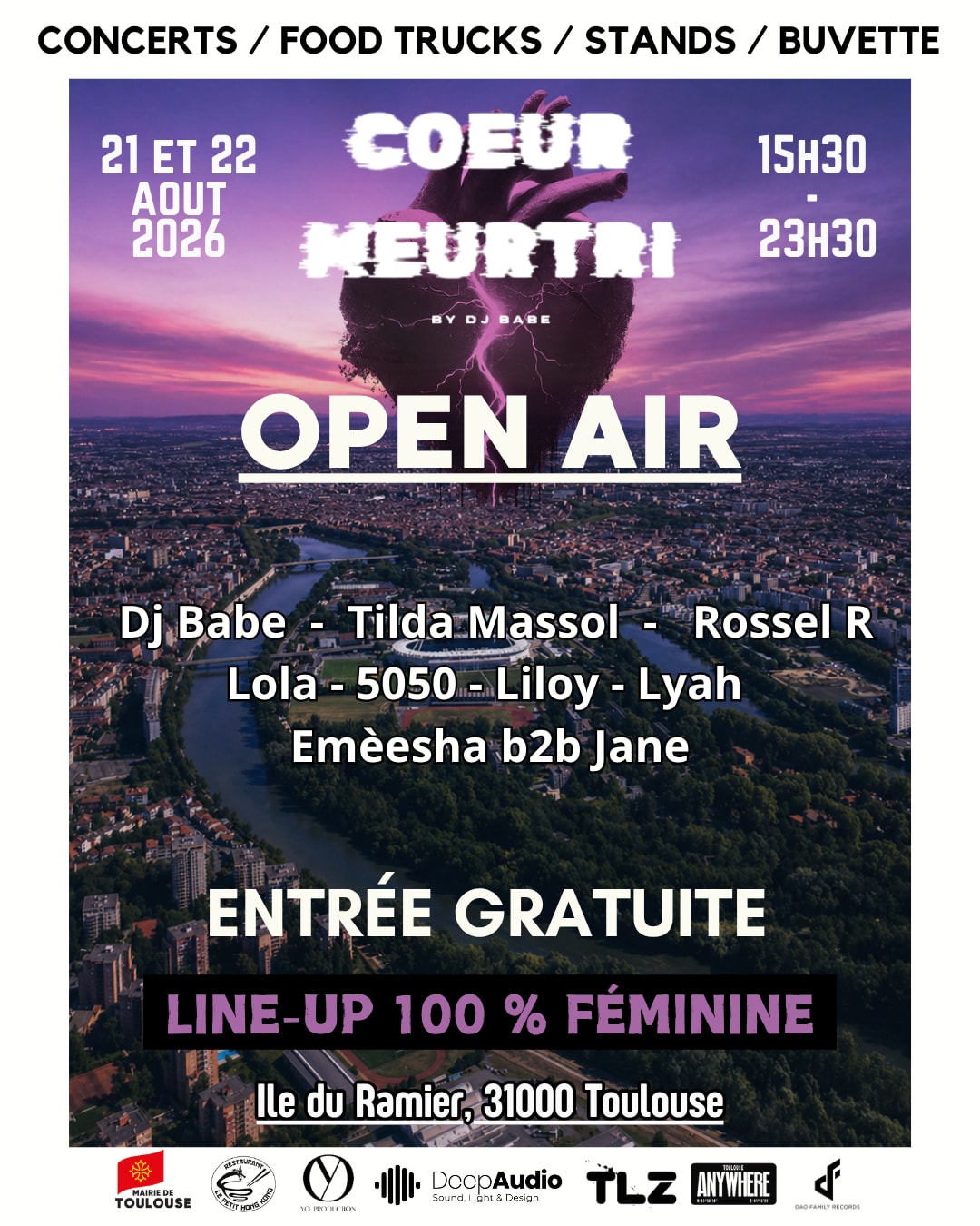 Coeur Meurtri — Open Air 2026 Gratuit Cover