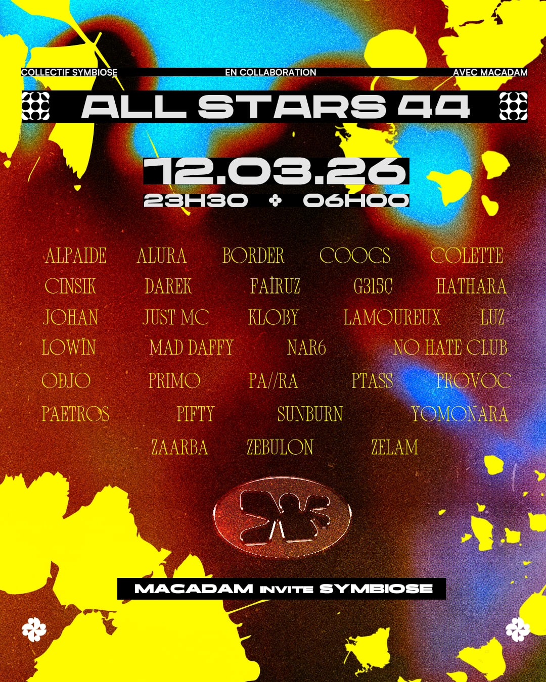 Macadam Invite Symbiose ~ All Stars 44 ~ B2b All Night Long Cover