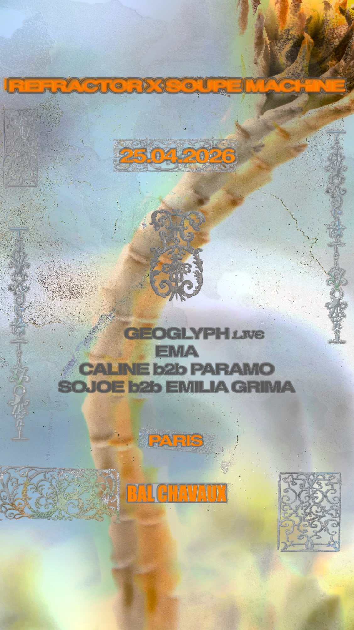 Refractor On Tour X Soupe Machine Invite: Ema, Geoglyph Cover